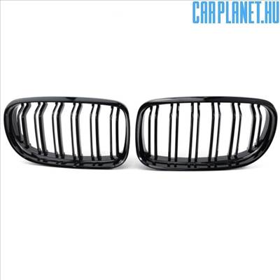 BMW E90 E91 LCI hűtőrács (vese) – dupla pálcás, fényes fekete (2009-2012)