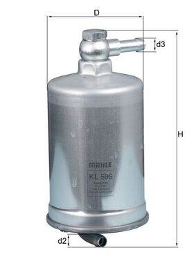 MAHLE KL 599 - Üzemanyagszűrő AUDI
