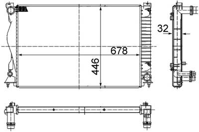 MAHLE CR 978 000S - Vízhűtő (Hűtőradiátor) AUDI