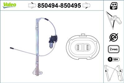 ablakemelő VALEO 850494 for OPEL, IVECO, NISSAN, RENAULT, …