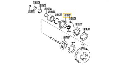 42421-KK030 42421KK030 GYÁRI Toyota Hilux Hátsó Féltengely Csapágyház (2015–)