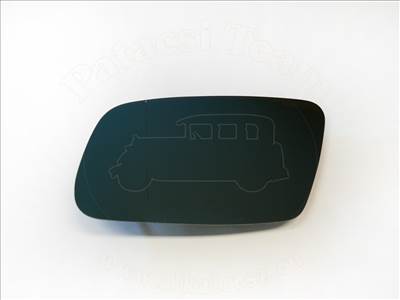 Audi A3 2000-2003 - Tükörlap cserélh.bal, kék, domború, fűth, aszf.