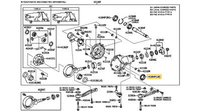 90311-47035 90311-T0107 • EREDETI • Toyota Hilux Első Differenciálmű Féltengely Kihajtás Szimering (2015–)