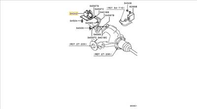 MR453610 MR953484 Mitsubishi Pajero Hátsó Difizár Kompresszor (2000–2021)