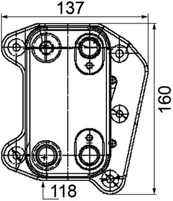 MAHLE CLC 105 000P - Olajhűtő, motorolaj MERCEDES-BENZ