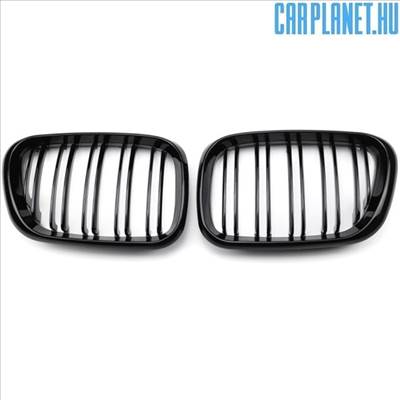 BMW X5 E53 pre-LCI hűtőrács (vese) – dupla pálcás, fényes fekete (1999-2003)
