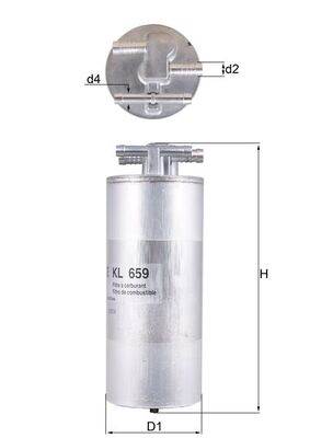 MAHLE KL 659 - Üzemanyagszűrő AUDI