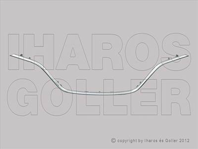 Renault Megane 2016-2020 - Króm díszléc hűtőrácsra, alsó (kivéve GT)