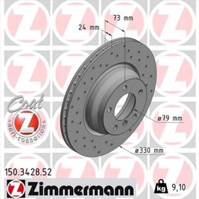 Bmw E46, 1998-2005-ig, 330x24mm-es, lyuggatott első féktárcsa