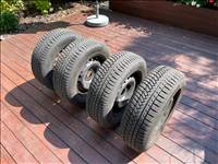  16" használt lemezfelni, rajta 215/65 újszerű Continental téli gumi gumi 