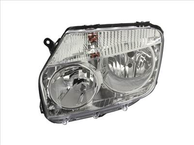 Dacia Duster 2010-2013 utángyártott új bal első fényszóró H7/H1 króm házas (bel.áll. is.) DEPO 260600069r