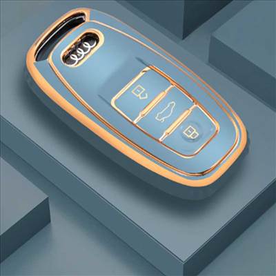 Audi kulcs TPU tok 3 gombos - Szürke