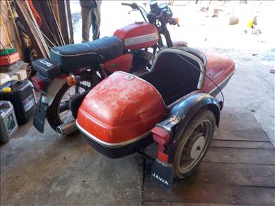 JAWA 350-634-ES,1982-ES  OLDALKOCSIS  MKP.IDŐS NÉMET BÁCSI HAGYATÉKÁBÓL PAPIROK NÉLKŰL