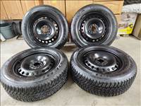  5x108 lyukosztású 16" használt (gyári felni) lemezfelni, rajta 215/60 újszerű Debica téli gumi 