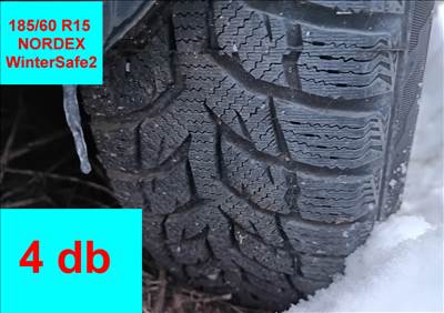  15" újszerű (gyári felni) lemezfelni, rajta 185/60 újszerű téli gumi gumi 