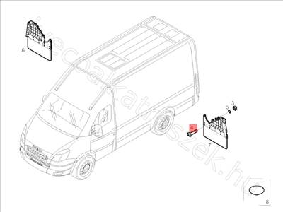Sárfogó gumi rögzítő csavar M6x25 TORX - CITY, DAILY, POWER, TURBO - 18187324 -  - IVECO EREDETI Eredeti új 18187324