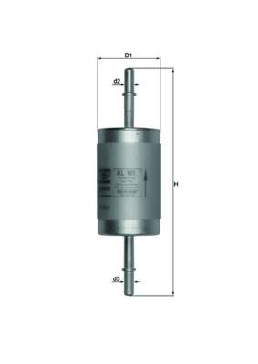 MAHLE KL 181 - Üzemanyagszűrő FORD FORD USA JAGUAR LINCOLN