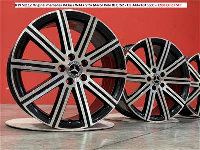 R19 5x112 Original mercedes V-Class W447 Vito Marco Polo 8J ET52 gyári alufelnik felnik 19" 19col