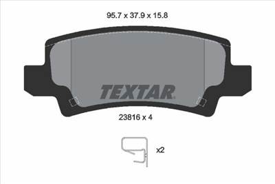 Fékbetét készlet TEXTAR 2381601 for TOYOTA
