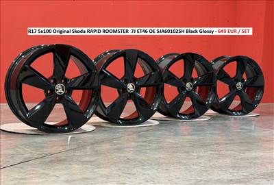 R17 5x100 Original Skoda RAPID ROOMSTER  7J ET46 OE 5JA601025H gyári alufelnik felnik