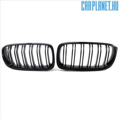 BMW F30 F31 F35 hűtőrács (vese) – dupla pálcás, fényes fekete, M4 stílus (2012-2018)