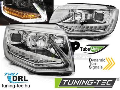 Volkswagen Transporter T6 VW T6 15- CHROME TUBE LIGHT LED SEQ DRL Tuning-Tec