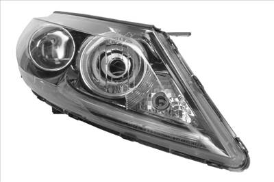 Kia Sportage 2010-2015 utángyártott új jobb első fényszóró 2H7/LED nap.fény (motorral) DEPO 921023w420