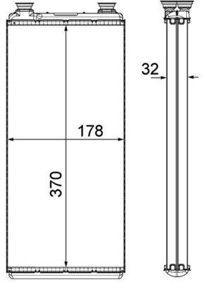 MAHLE AH 5 000P - Hőcserélő, belső tér fűtés ERF MAN