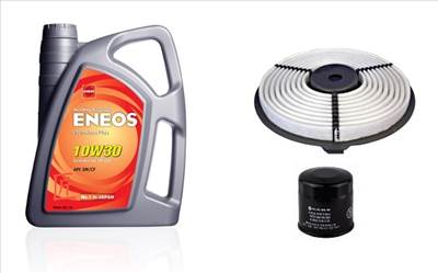 Suzuki Swift olajcsere szett 1.3 8 szelep G13BA motorszám, 2003-ig levegőszűrő, olajszűrő, Eneos Premium Plus 10w30 4L (13780-86000,