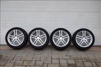  5x112 lyukosztású 18" használt Dezent alufelni, rajta 235/45 használt Bridgestone téli gumi 