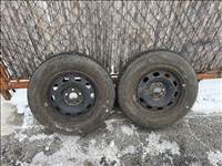  5x100 lyukosztású 14" használt (gyári felni) lemezfelni, rajta 175/80 használt téli gumi gumi 