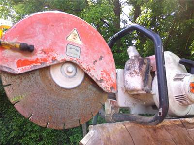 STIHL TS 350-ES,RÉGI MADE IN GERMANY GYÁRTÁSÚ BENZINES BETONVÁGÓ,GYÚJTÓTRAFÓ NÉLKŰL