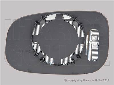 Volvo C70 2005-2013 - Tükörlap cserélh., jobb, fűth., aszf. (kerek felf)