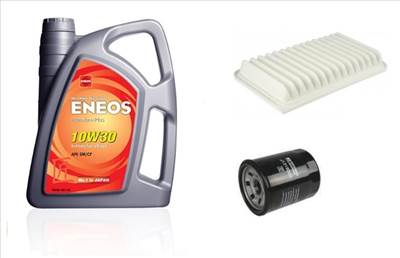 Suzuki Swift IV 2010.10-2017.05 olajcsere szett 1.2 benzin levegőszűrő, olajszűrő, Eneos Premium Plus 10w30 4L (13780-69L0, 16510-61A31-A21)