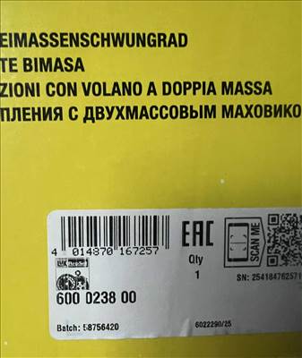 BMW 320d E90, E91, E92, E93 Kuplungkészlet  luk600023800 21207549441