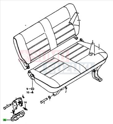 Suzuki Samurai hátsó ülés rögzítő 87830-80270