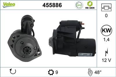 önindító VALEO 455886 for HITACHI, OPEL, GENERAL MOTORS