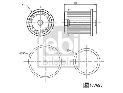 FEBI BILSTEIN 177696 - hidraulikus szűrő, automatikus váltó HONDA