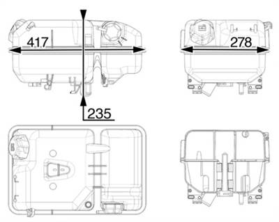 MAHLE CRT 237 000P - hűtőfolyadék kiegyenlítőtartály DAF