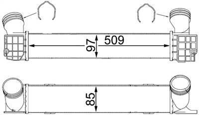 MAHLE CI 146 000S - töltőlevegő-hűtő BMW