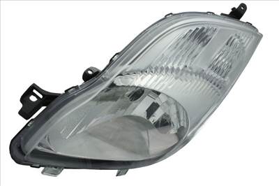 Toyota Yaris II. 2009.01.01-2011.10.15  utángyártott új bal első fényszóró H4 króm házas V-tip.(motorral) TYC 811700d330