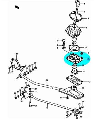 Maruti sebességváltó váltó kar ház gumibak 28180-78002
