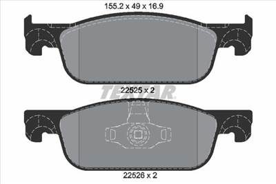 Fékbetét készlet TEXTAR 2252501 for DACIA, RENAULT