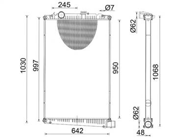 MAHLE CR 1048 001S - Vízhűtő (Hűtőradiátor) DAF GINAF