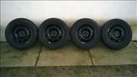 Eladó 4db 15-ös 4x108-as Peugeot-Citroen lemezfelni 195/65r15 Petlas-Strial téli gumival 