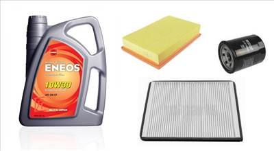 Suzuki Wagon R olajcsere szett 1.3 G13BB motorszám, levegőszűrő, olajszűrő, pollenszűrő, Eneos Premium Plus 10w30 4L (13780-83E00,