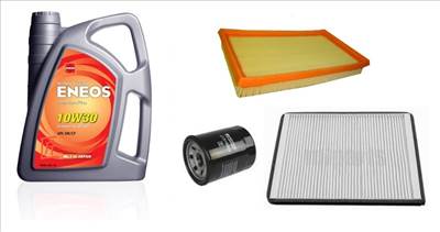 Suzuki Wagon R olajcsere szett 1.3 M13A motorszám, levegőszűrő, olajszűrő, pollenszűrő, Eneos Premium Plus 10w30 4L (13780-86G00,