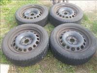  4x108 lyukosztású gyári Citroen/Peugeot lemezfelni, rajta 195/55R16 Bridgestone téli gumi 
