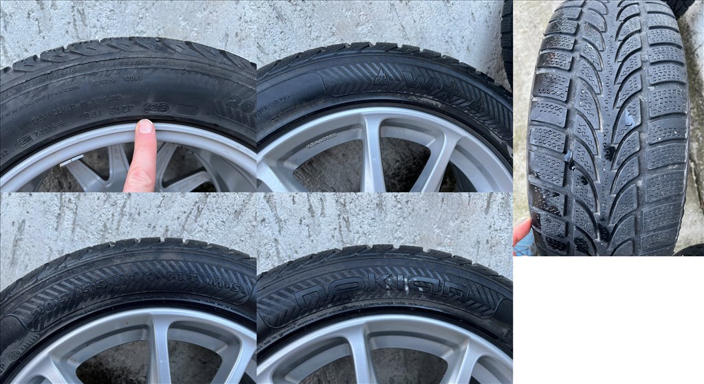 Nissan gyári alufelni 16" 5x114,3mm, TMPS szenzorokkal, ajándék négyévszakos gumikkal 11. kép