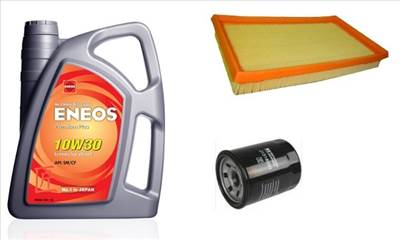 Suzuki Ignis olajcsere szett 2003-2007, 1.3-1.5 benzin levegőszűrő, olajszűrő, Eneos Premium Plus 10w30 4L (13780-86G00, 16510-61A01)